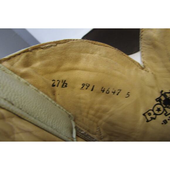 Rodeo Bravo Mens Size 8.5 D / 27.5 MEX Cream Leather Caiman Cowboy Western Boots - Picture 10 of 11